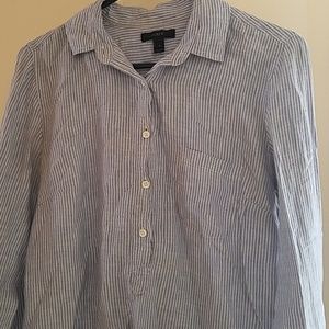 Breezy striped linen tunic